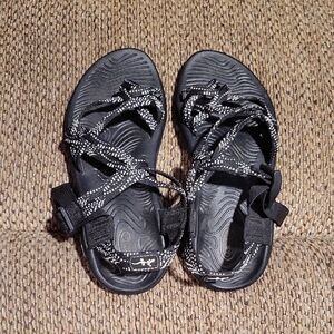 Chaco Women's Black and White Strappy Sandals